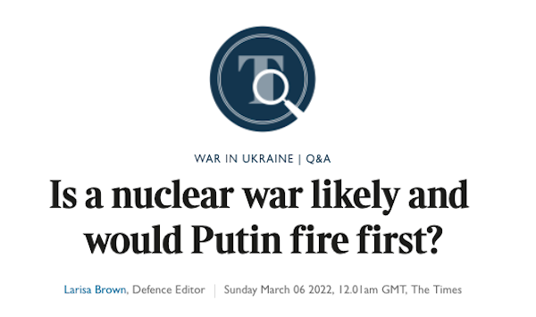 Is a nuclear war likely and would Putin fire first?